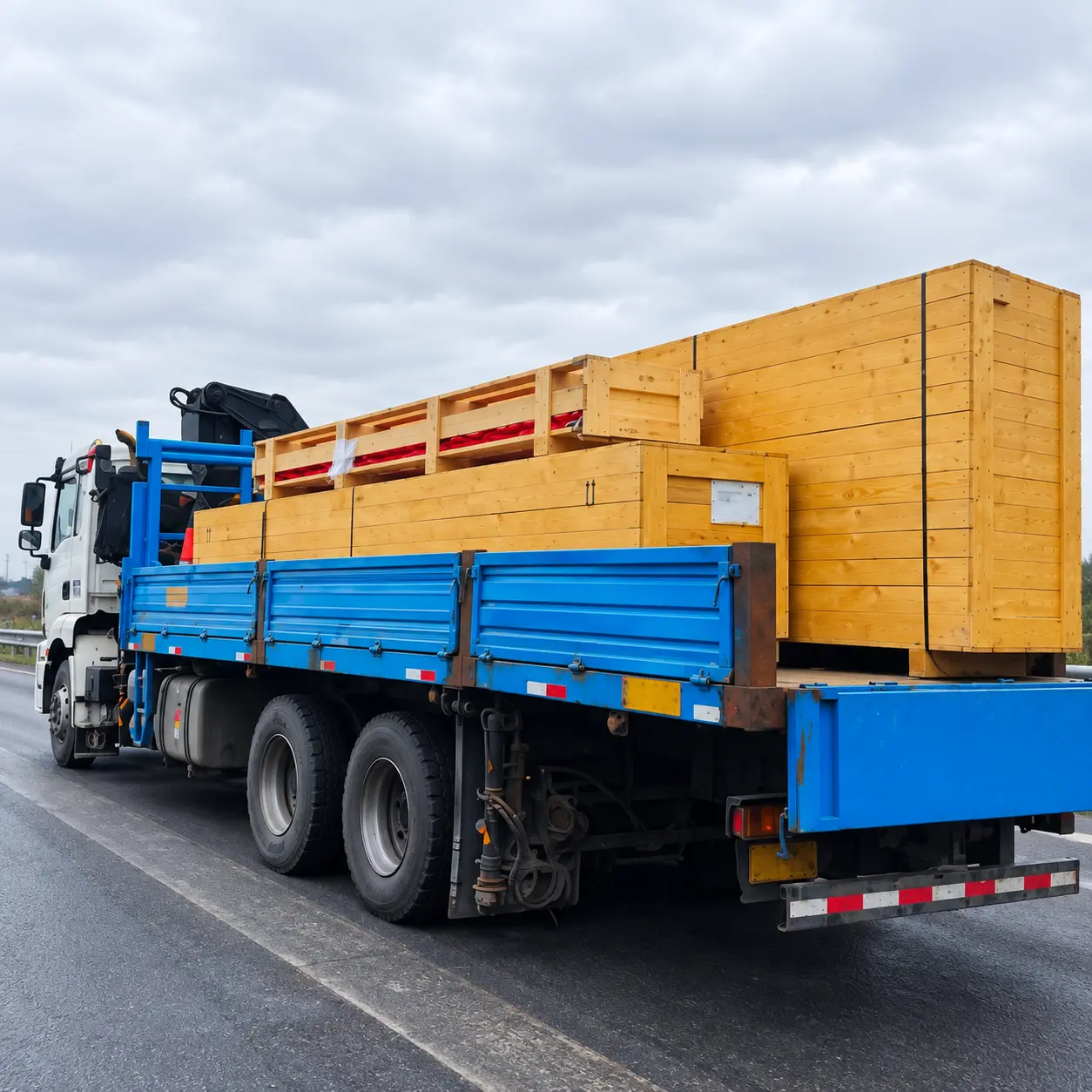 Transporte en plataforma de 3 ejes